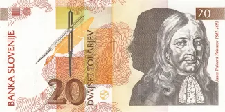 Slovenia 20 Tolarjev, 1992 obverse