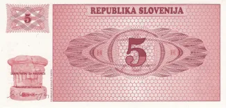 Slovenia 5 Tolarjev, 1990 reverse