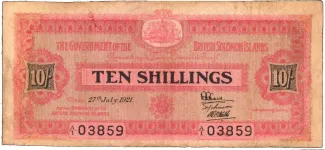 Solomon Islands 10 Shillings, 1932 image