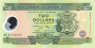 Solomon Islands 2 Dollars, 2001 P-23 obverse