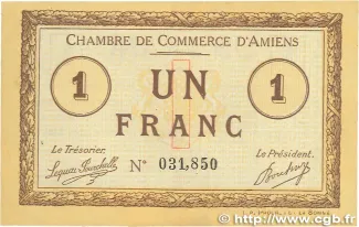 Somme, Department of 1 Franc, 1915 image