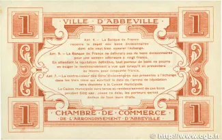 Somme, Department of 1 Franc, 1920 reverse