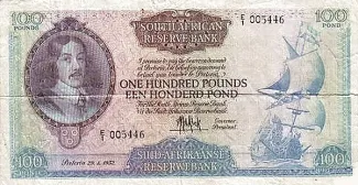 South Africa 100 Pounds, 1952 image