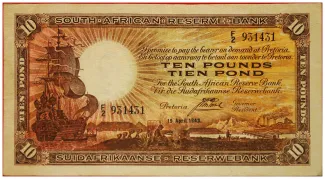 South Africa 10 Pounds, 1943 image
