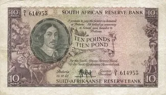 South Africa 10 Pounds, 1958 image