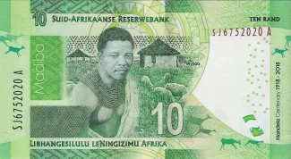 South Africa 10 Rand, 2018 P-143 reverse