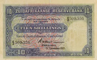 South Africa 10 Shillings, 1922 image