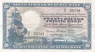 South Africa 20 Pounds, 1933 image