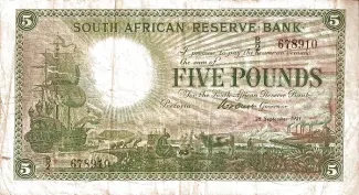 South Africa 5 Pounds, 1922 image