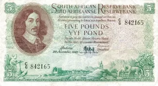 South Africa 5 Pounds, 1949 image