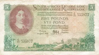 South Africa 5 Pounds, 1959 image