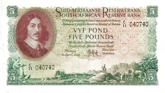 South Africa 5 Pounds, 1959 image