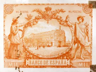 Spain 1,000 Pesetas, 1915 P-68 reverse