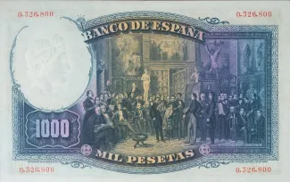 Spain 1,000 Pesetas, 1931 P-84 reverse