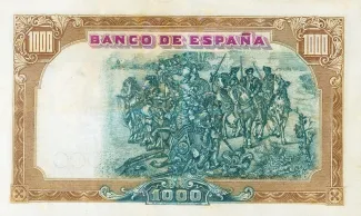 Spain 1,000 Pesetas, 1937 P-106 reverse