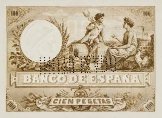 Spain 100 Pesetas, 1908 P-68 reverse