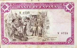 Spain 100 Pesetas, 1937 P-106 reverse
