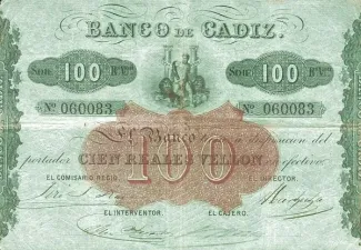 Spain 100 Reales de Vellón,  obverse