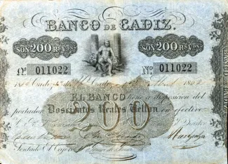 Spain 200 Reales de Vellón,  obverse