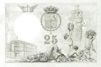 Spain 25 Pesetas, 1904 P-55 reverse