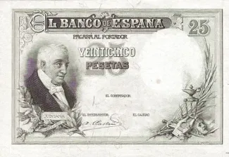 Spain 25 Pesetas, 1908 P-67 obverse
