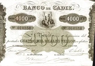 Spain 4.000 Reales de Vellón,  obverse