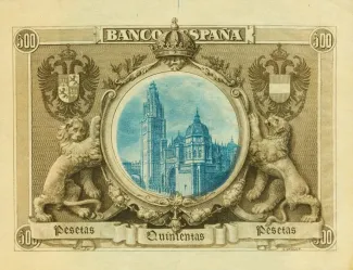 Spain 500 Pesetas, 1925 P-69 reverse