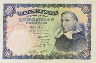 Spain 500 Pesetas, 1946 obverse