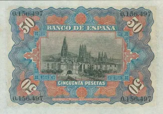 Spain 50 Pesetas, 1907 reverse