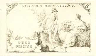 Spain 5 Pesetas, 1914 P-68 reverse