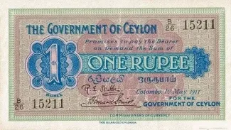Sri Lanka 1 Rupee, 1939 image