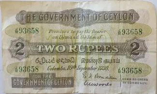 Sri Lanka 2 Rupees, 1939 image