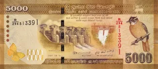 Sri Lanka 5.000 Rupees, 2010-2022 obverse
