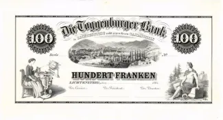 St. Gallen 100 Francs, 1864 obverse