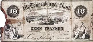 St. Gallen 10 Francs, 1881 obverse