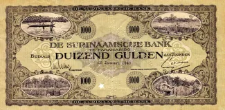 Suriname 1.000 Gulden, 1925-1948 obverse