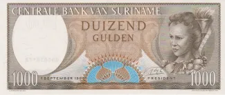 Suriname 1.000 Gulden, 1963 obverse