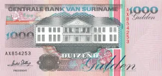 Suriname 1.000 Gulden, 1993-1995 obverse