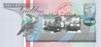 Suriname 1.000 Gulden, 1993-1995 reverse