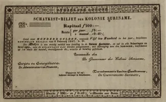 Suriname 100 Gulden, 1847 obverse