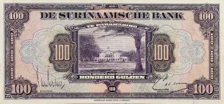 Suriname 100 Gulden, 1941-1948 obverse