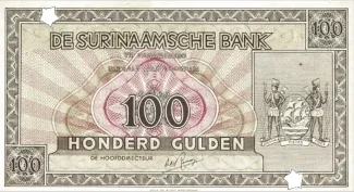Suriname 100 Gulden, 1951 obverse
