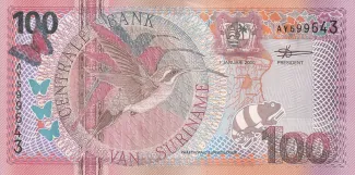 Suriname 100 Gulden, 2000 obverse