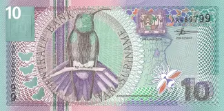 Suriname 10 Gulden, 2000 obverse