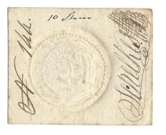 Suriname 10 Stuivers, 1808 reverse