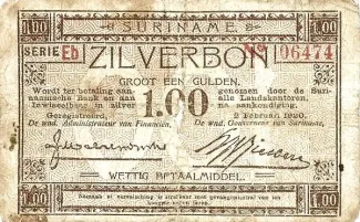 Suriname 1 Gulden, 1920 obverse