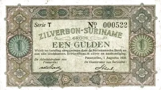 Suriname 1 Gulden, 1920 obverse