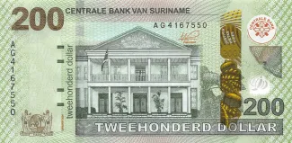 Suriname 200 Dollars, 2024 obverse