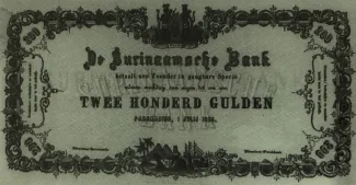 Suriname 200 Gulden, 1865-1909 obverse