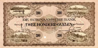 Suriname 200 Gulden, 1925-1941 obverse